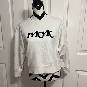 Soldout:NYC IYKYK White Crewneck Sweatshirt